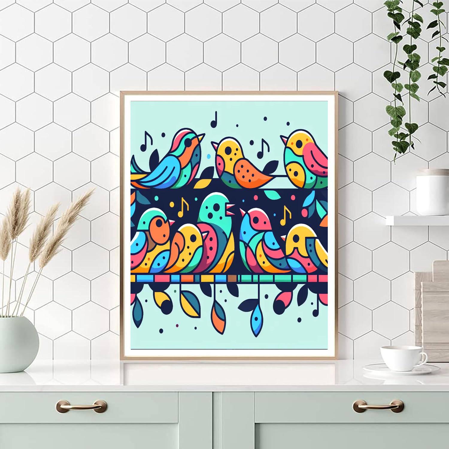 Musical Bird Serenade Numbered Painting Kits