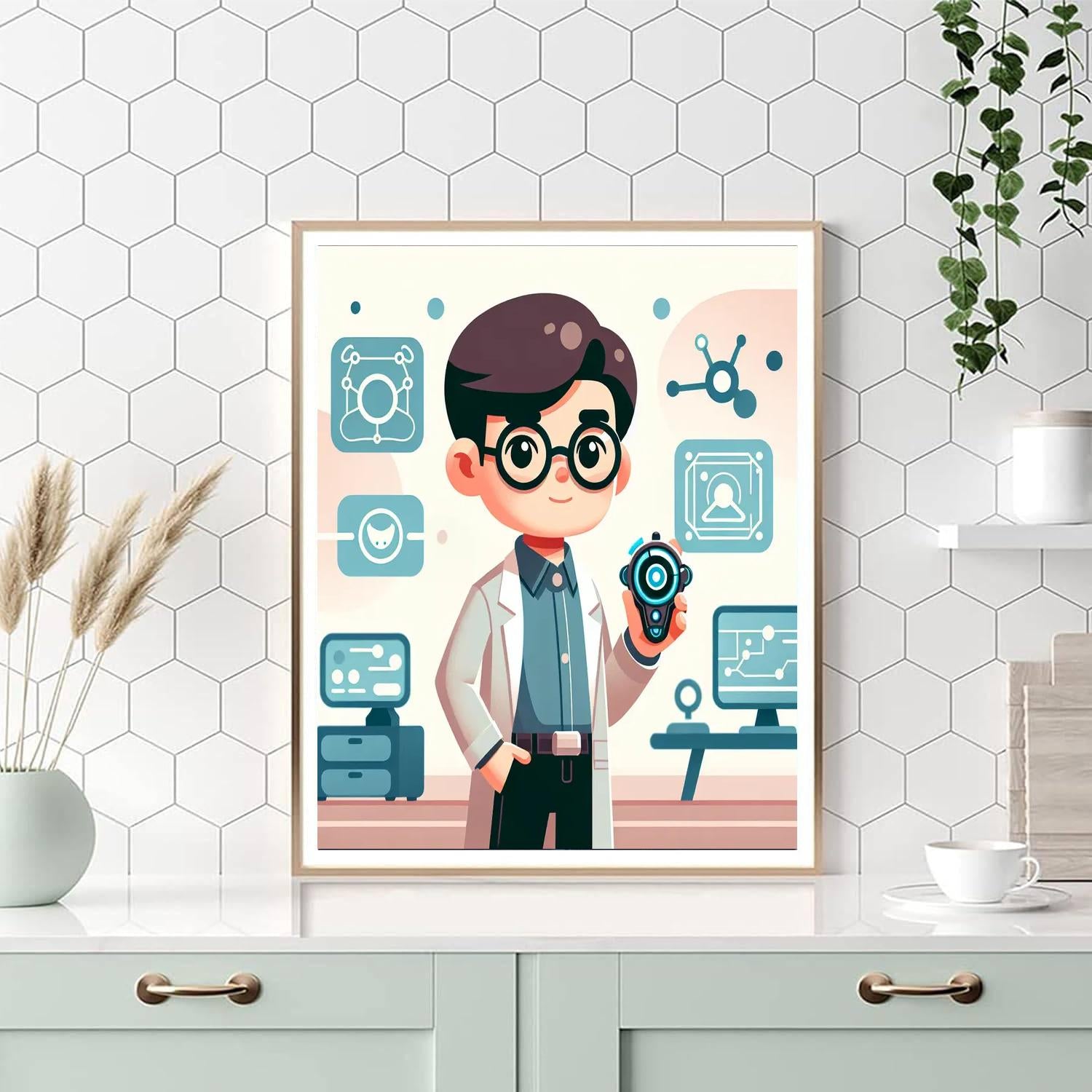 Futuristic Adventure Quest Painting Number Kit