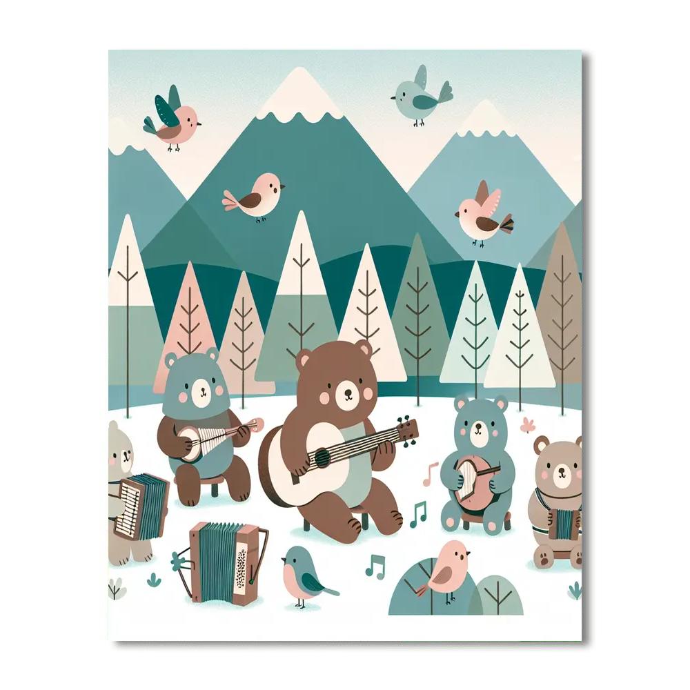 Melodic Mountain Retreat Painting By Numbers Kit