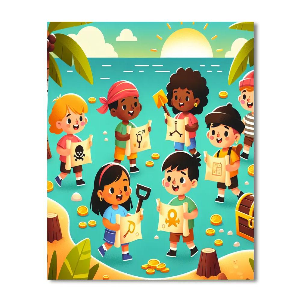 Terrific Treasure Hunt Number Painting