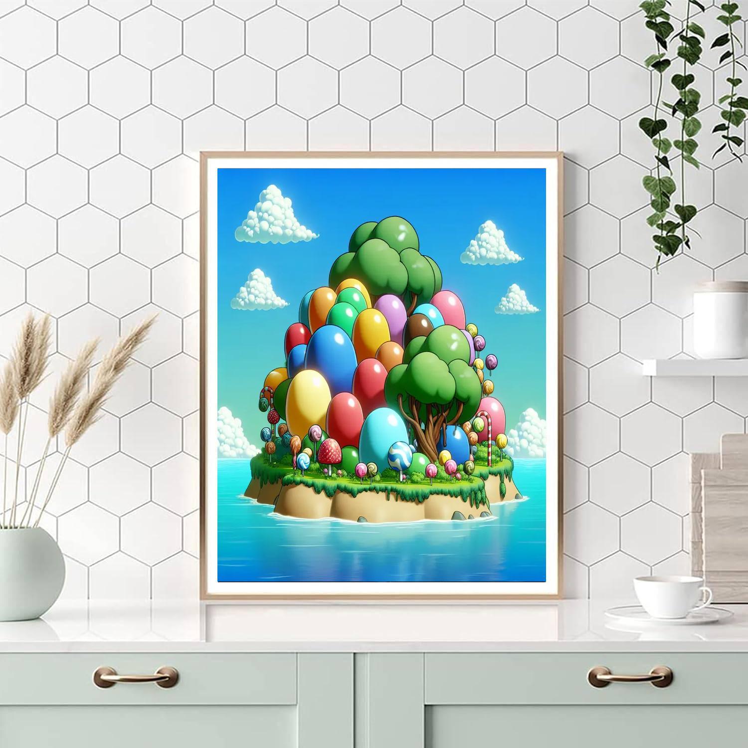 Jolly Jellybean Island Painting Number Kit