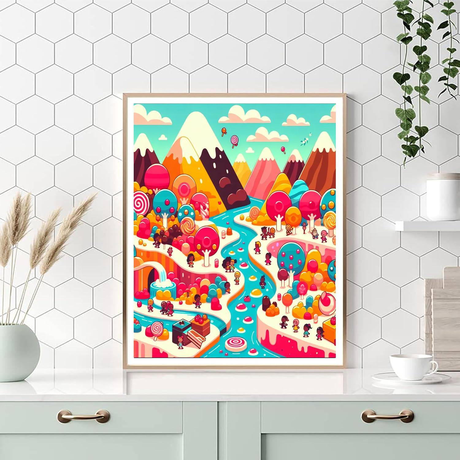 Vibrant Adventure In Candyland Number Painting