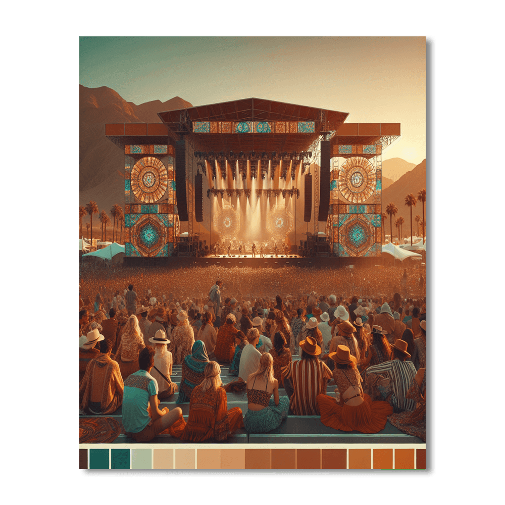 Coachella Valley Music And Arts Festival - California Paint By Color