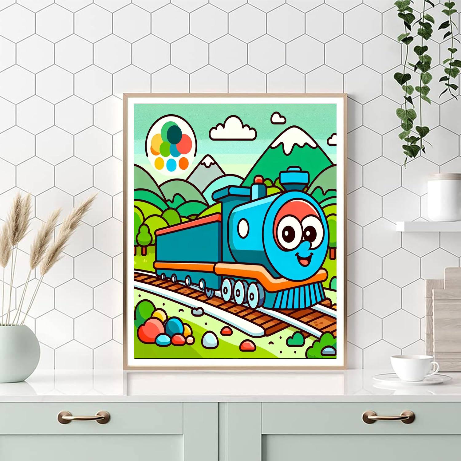 Cheery Choo-choo Numbered Painting Kits