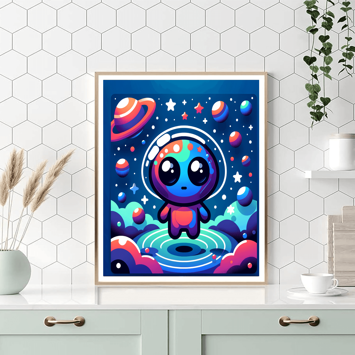 Curious Little Alien DIY Paint By Numbers