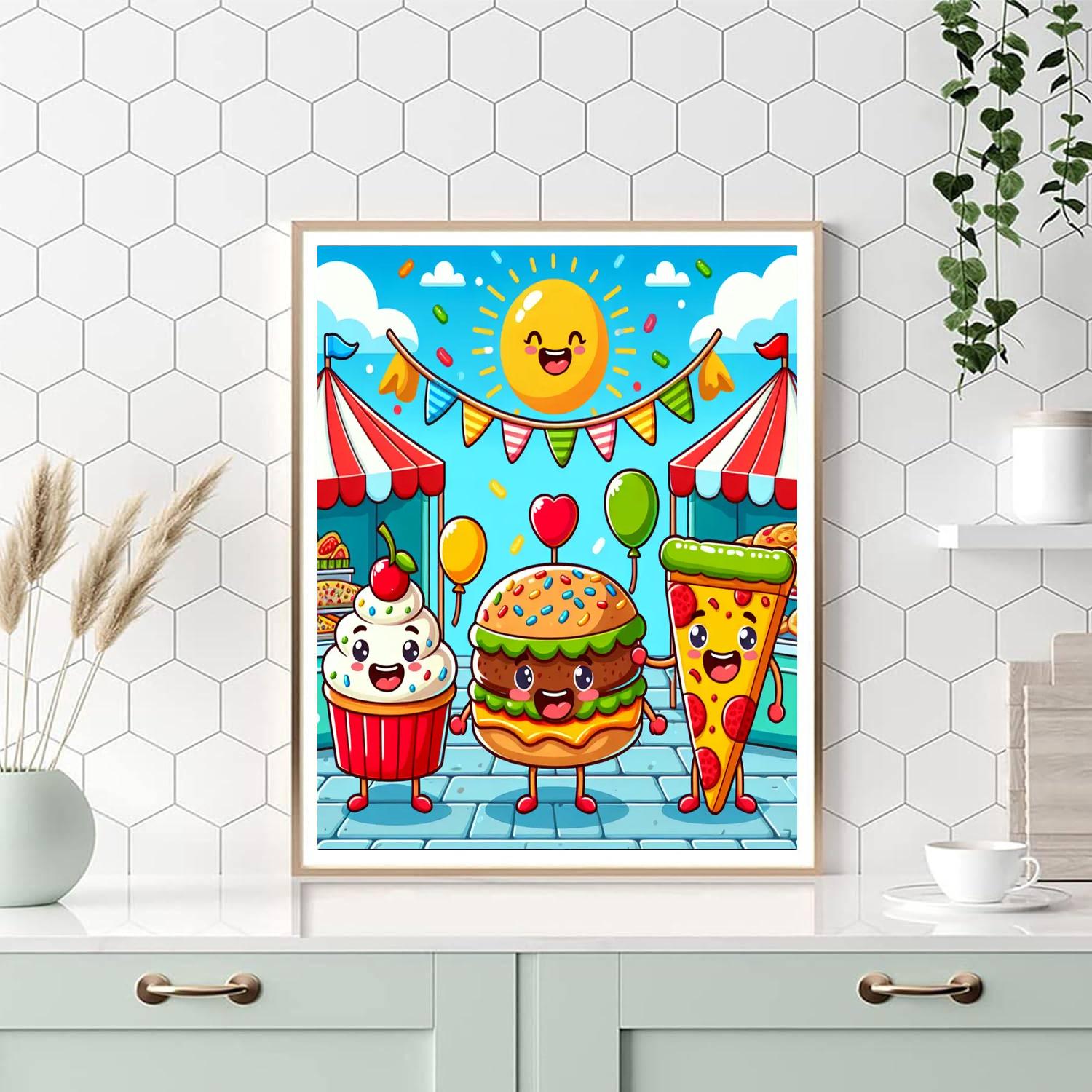 Fantastic Food Festival Paint By Numbers