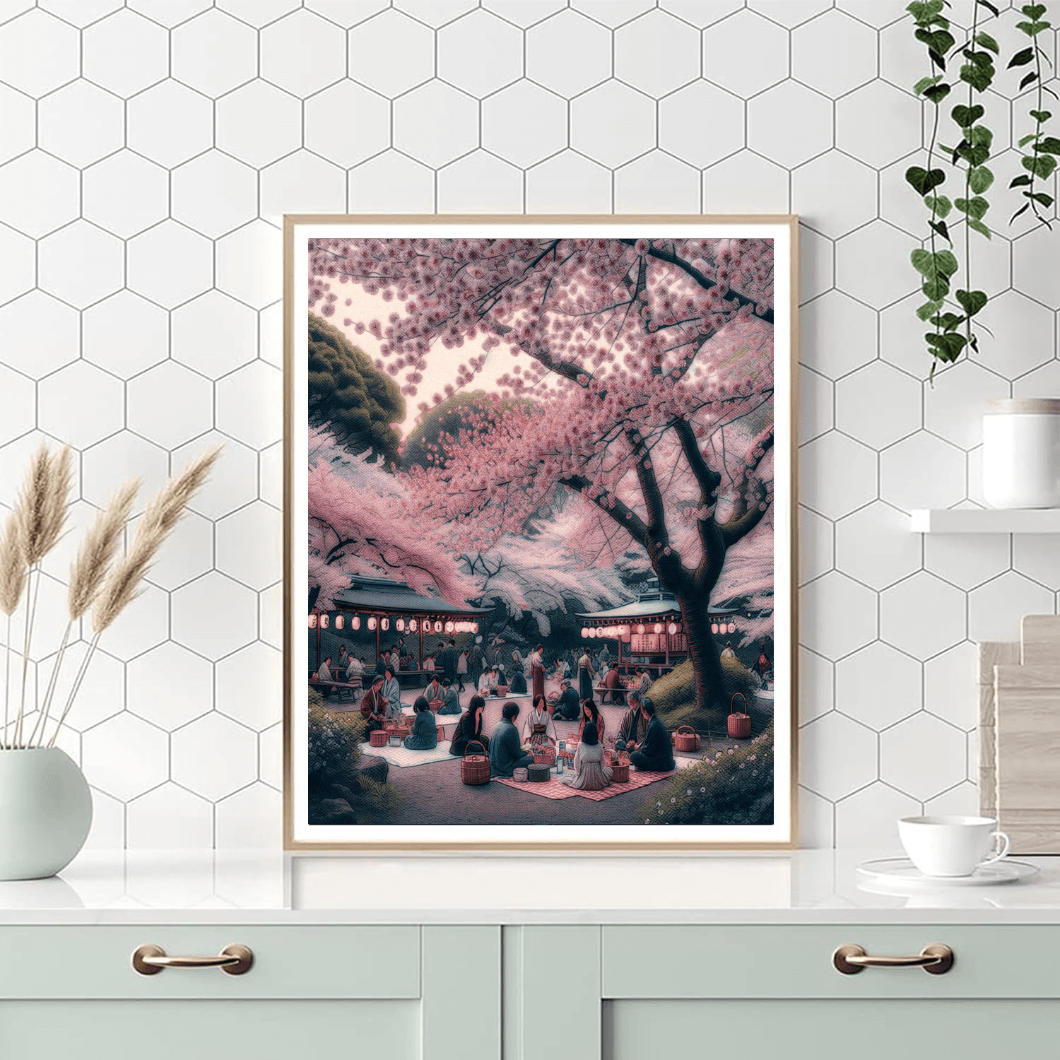 Cherry Blossom Festival - Tokyo, Japan Painting By Numbers Kit