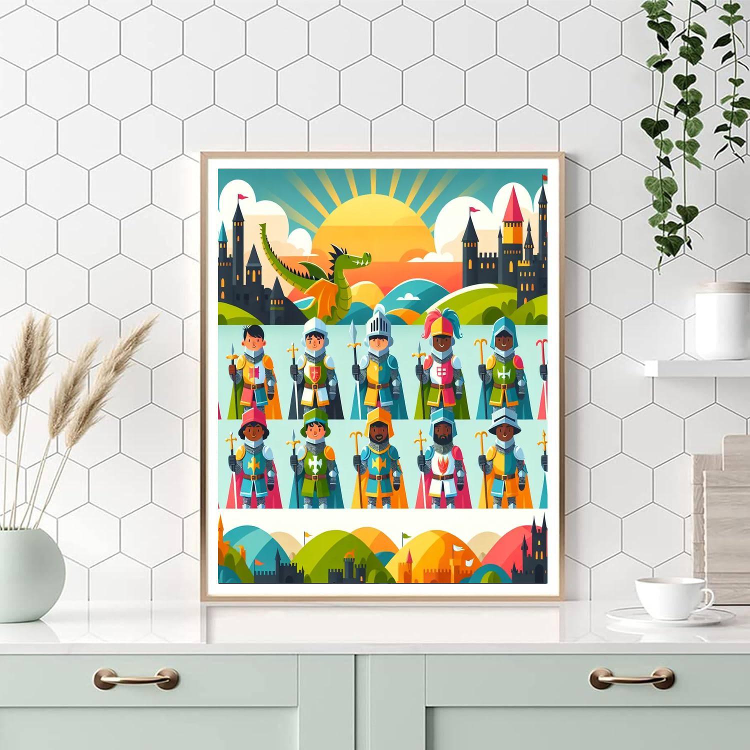 Daring Knight Adventures Painting By Numbers Kit