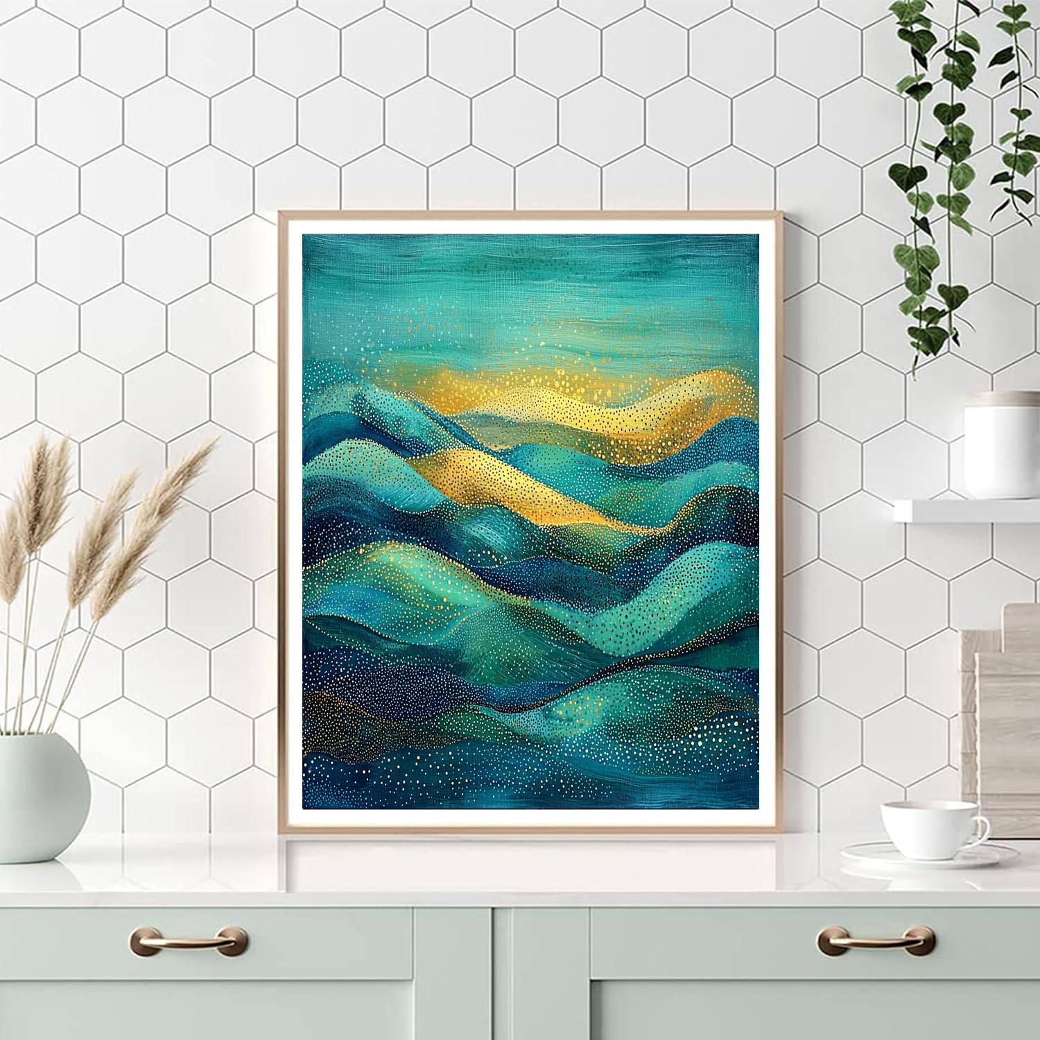 Georges Seurat Inspired Chromatic Waves  Numbered Painting Kits