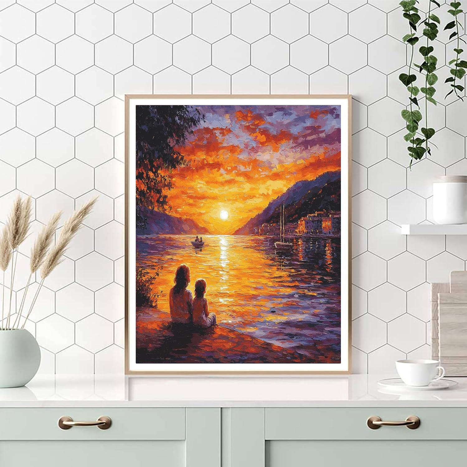 Gentle Harbor Embrace Number Painting