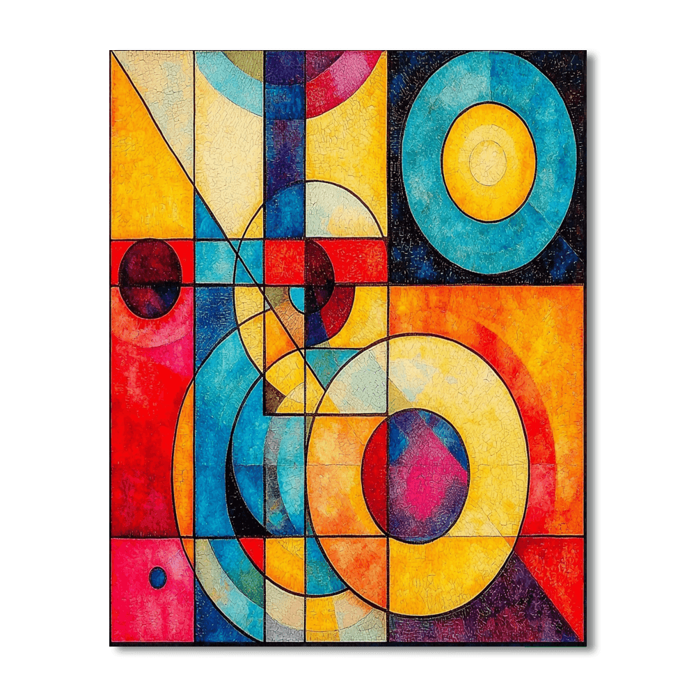 Kandinsky Inspired Dynamic Patterns  Numbered Painting Kits