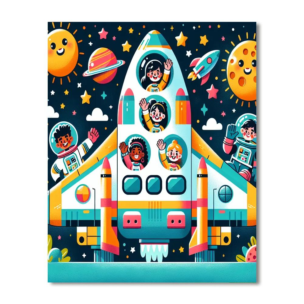 Space Shuttle Soiree Paint By Numbers Kits