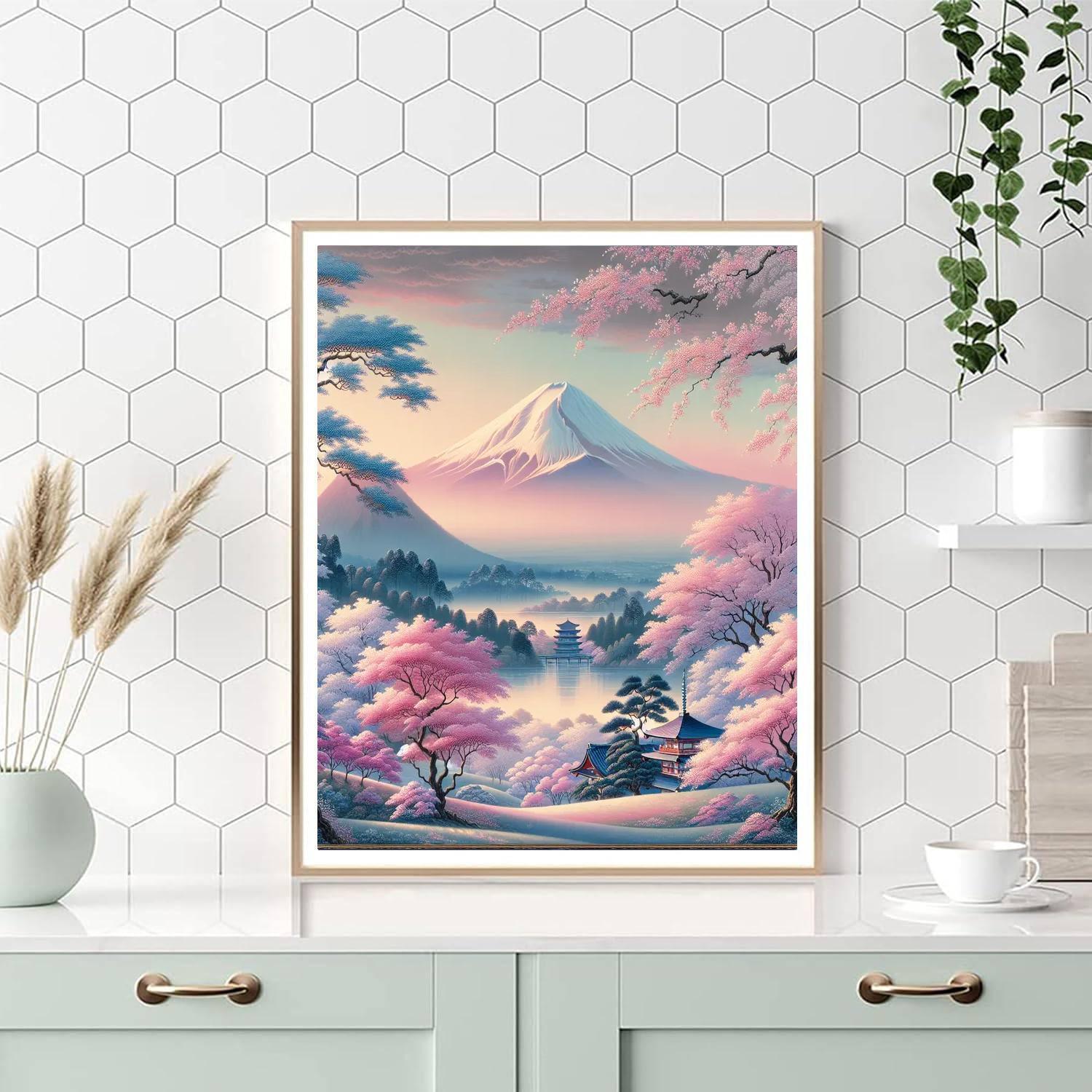 Traditional Japanese Landscape Numbered Painting Kits