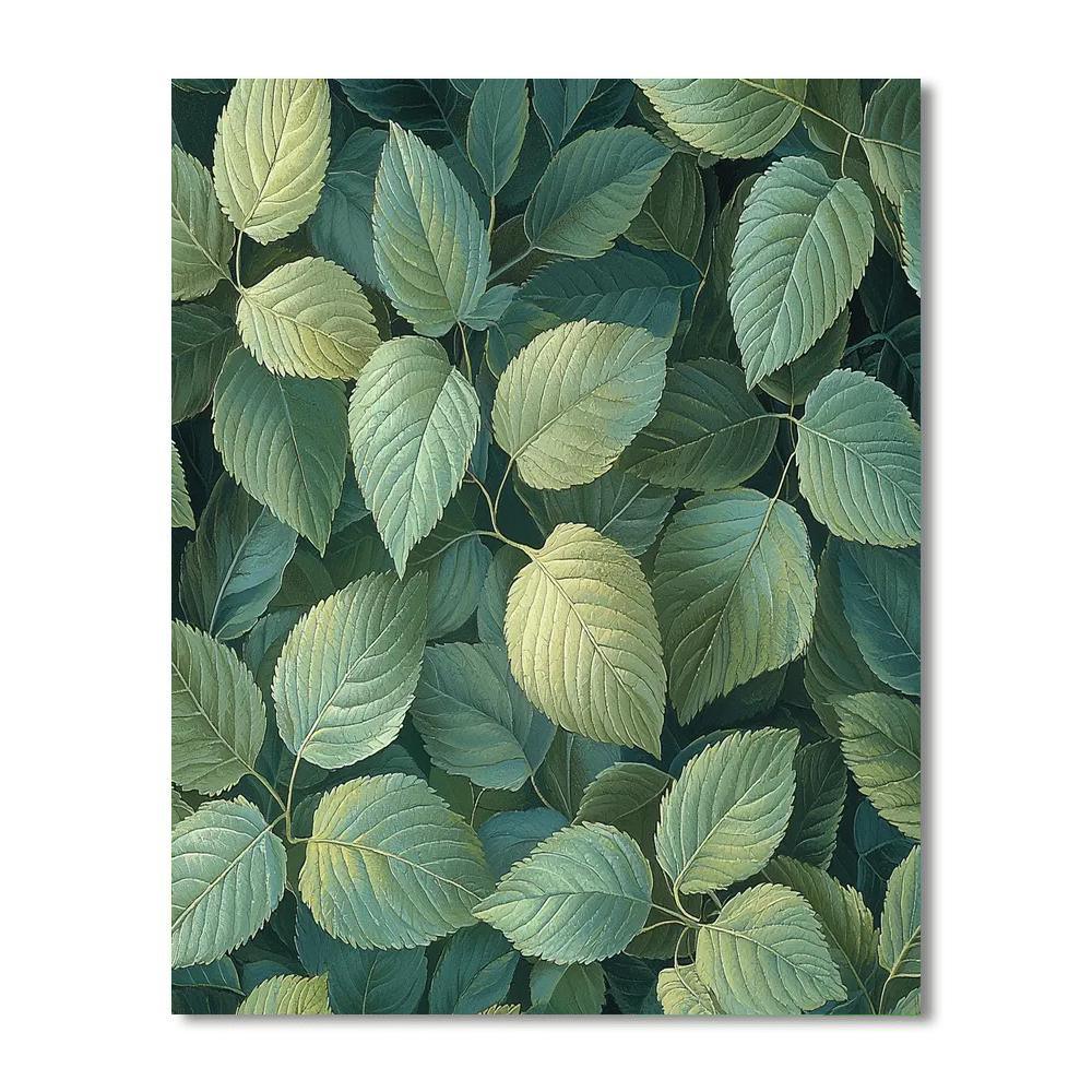 Leonardo Da Vinci Inspired Harmony Of Leaves  Paint By Numbers Kits