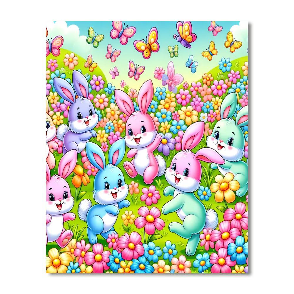 Giggle Bunny Friends Paint By Color