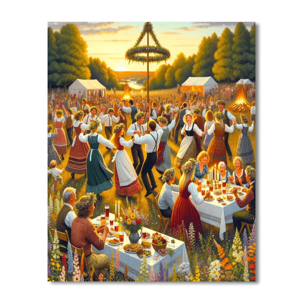 Midsummer Eve - Sweden Painting By Numbers Kit