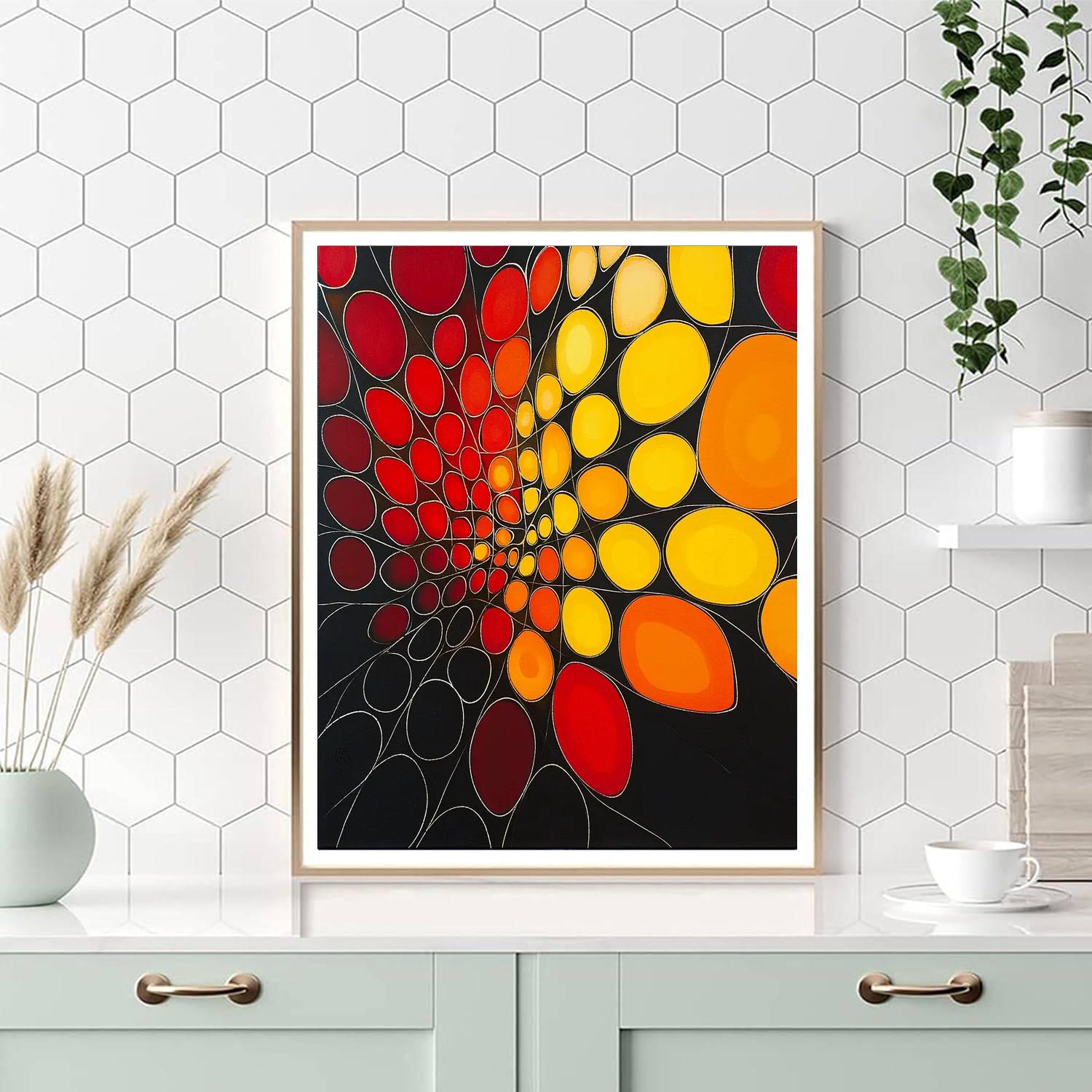 Yayoi Kusama Inspired Infinite Connection  DIY Paint By Numbers