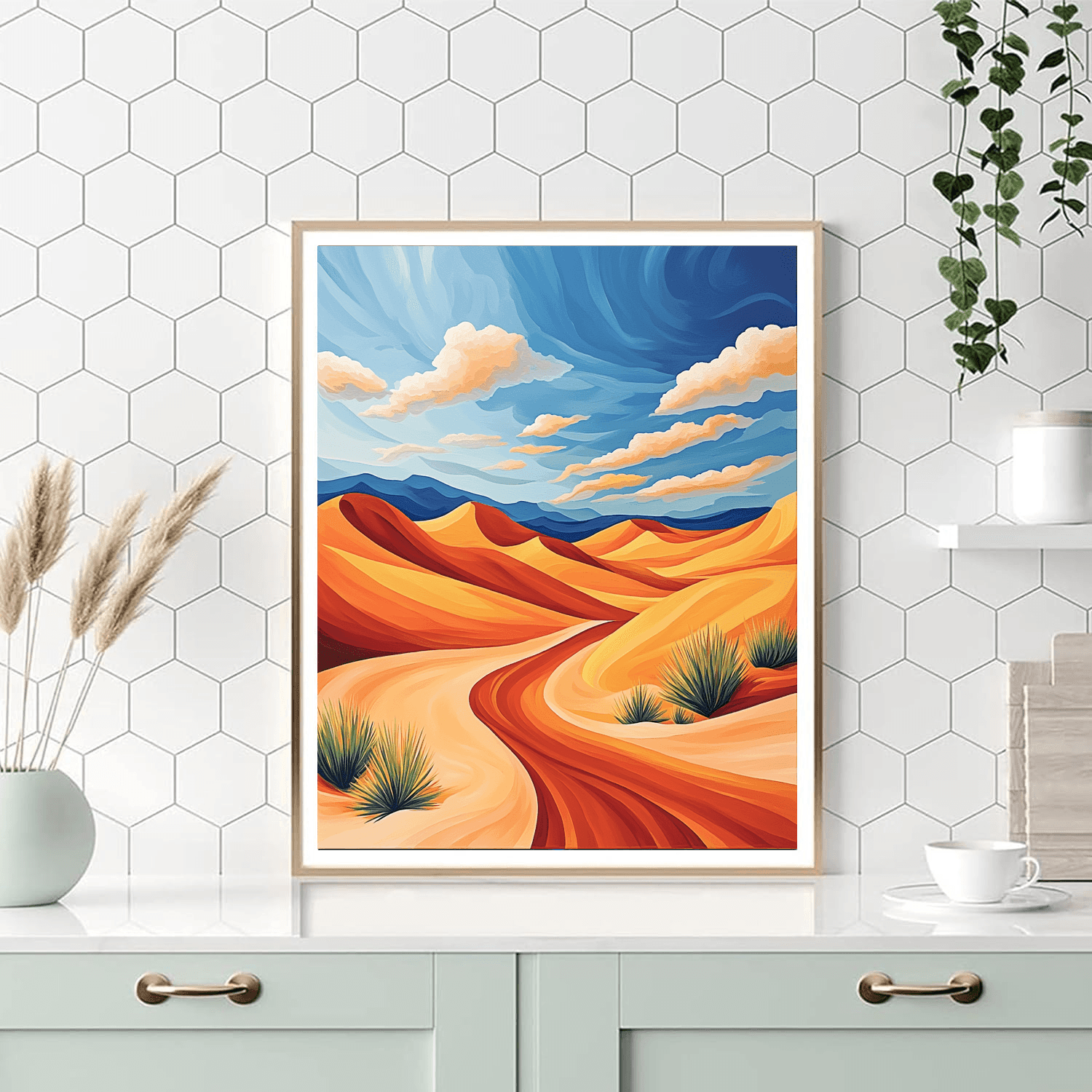 Georgia O'Keeffe Inspired Desert Mirage  DIY Paint By Numbers
