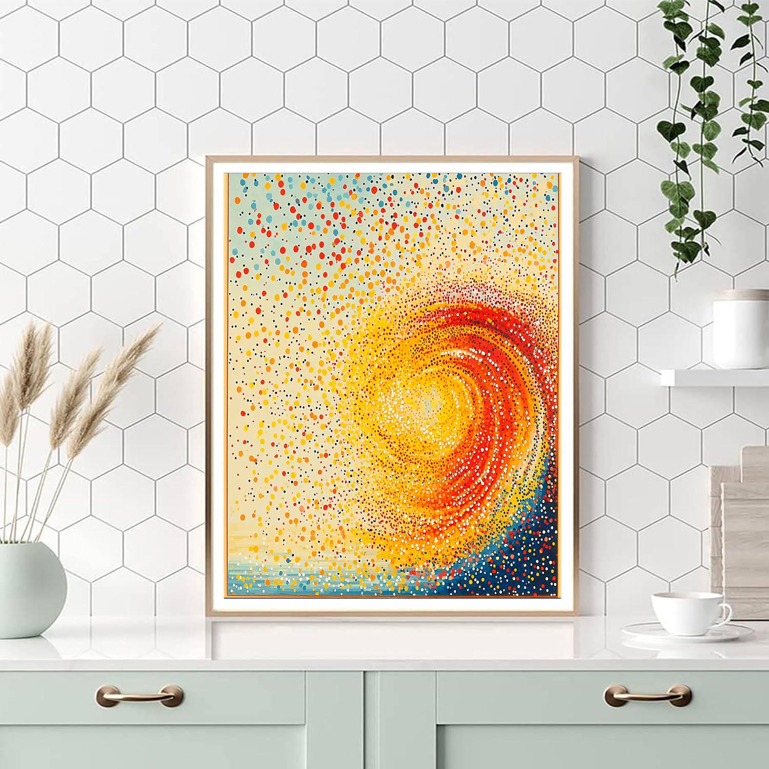 Georges Seurat Inspired Fluctuating Energy  Paint By Number