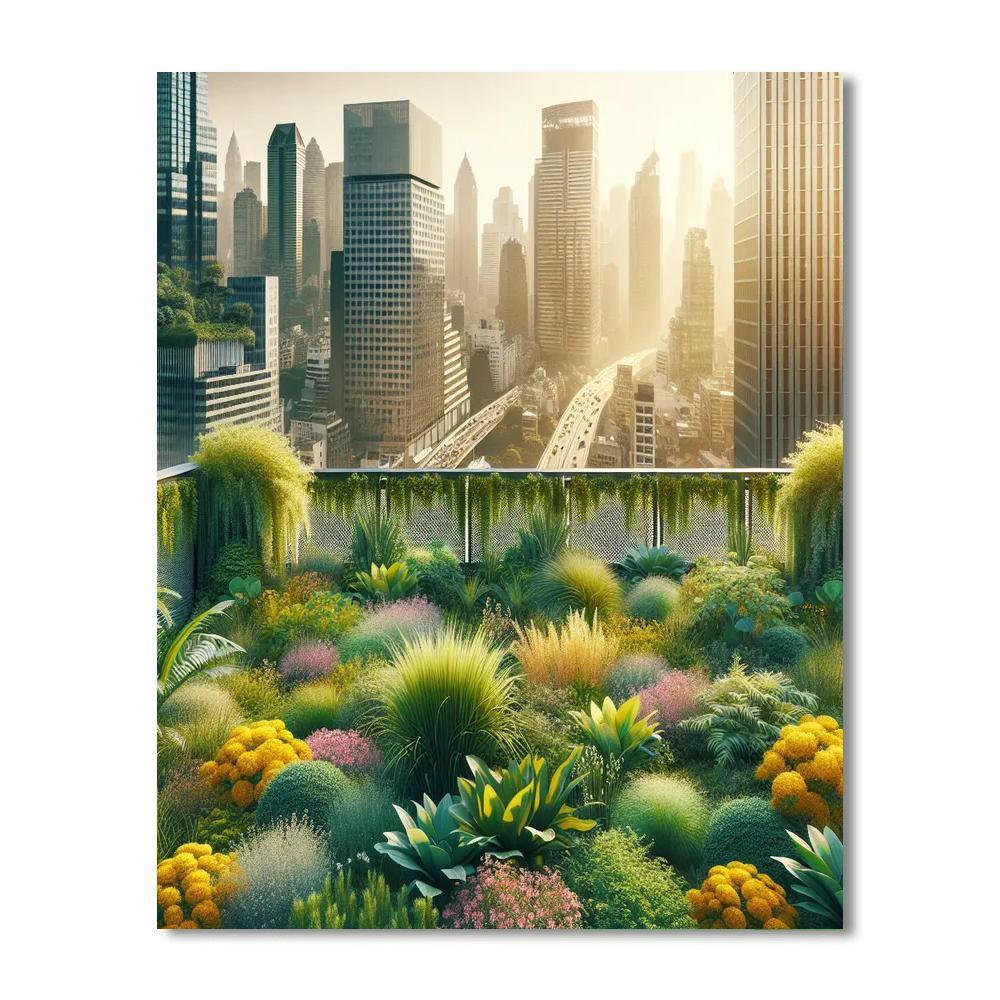 Rooftop Garden Bliss Paint By Number