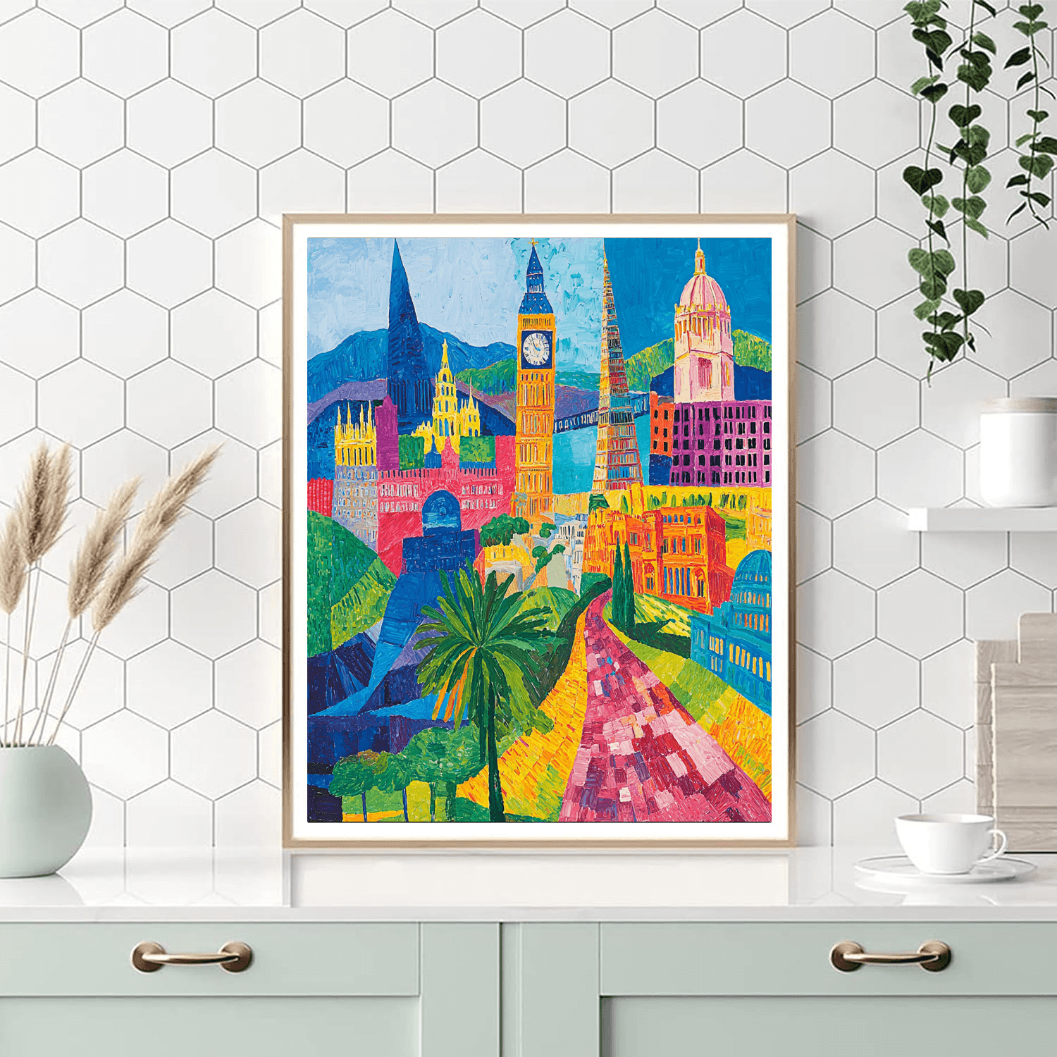 David Hockney Inspired Time Traveler's Voyage  Paint By Numbers Art