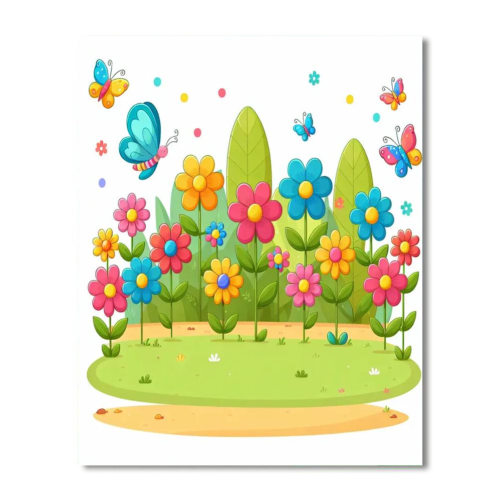 Garden Butterfly Paint By Numbers Art