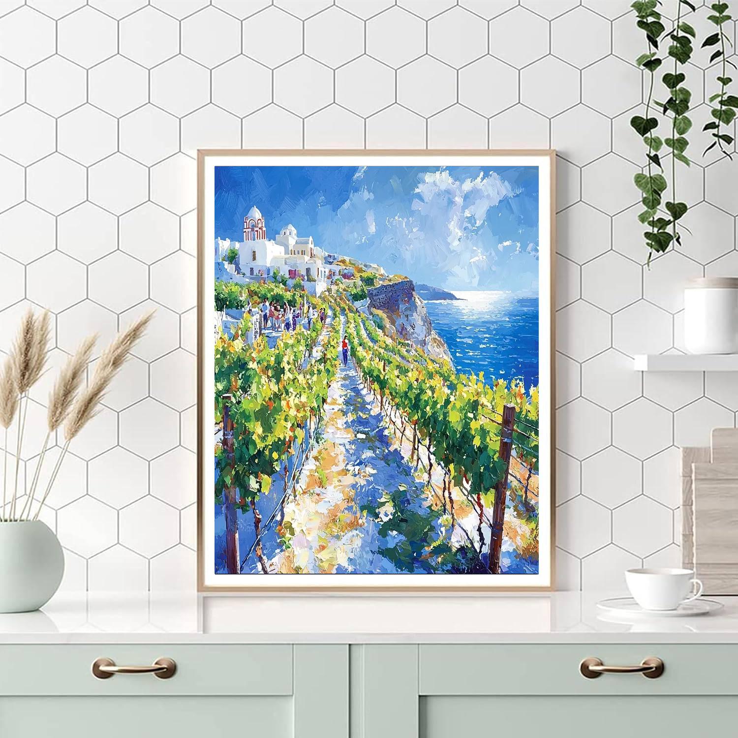 Santorini Wine Tasting Tours Numbered Painting Kits