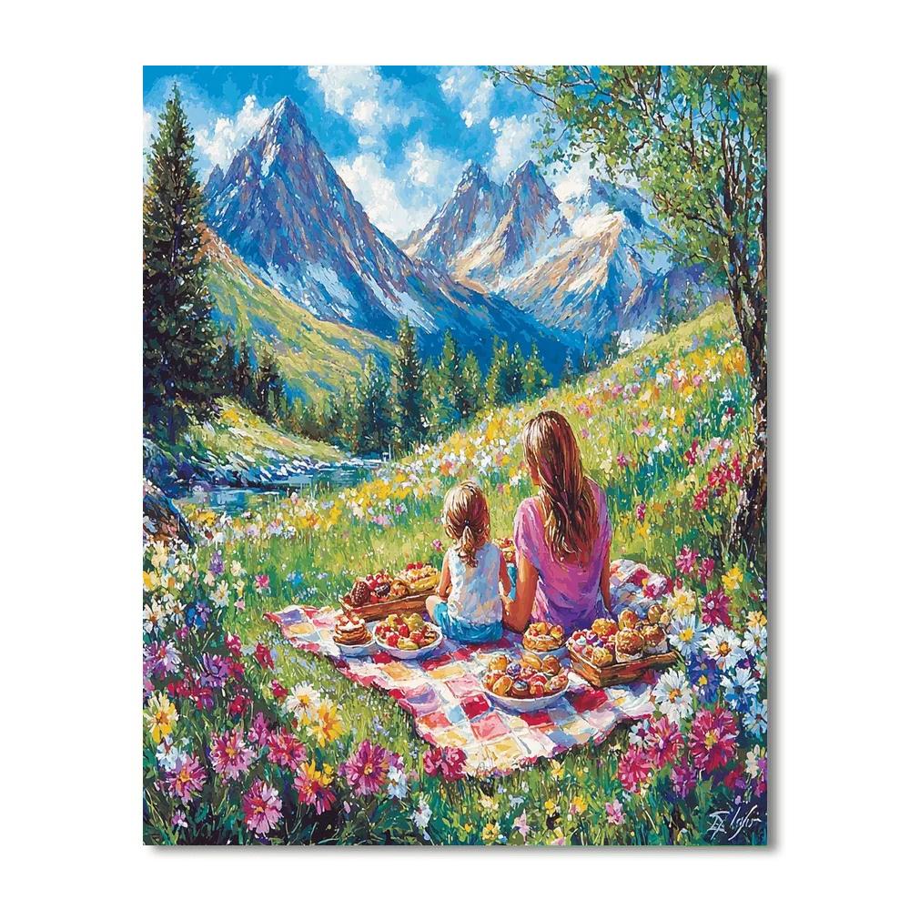 Spring Picnic Delight Numbered Painting Kits