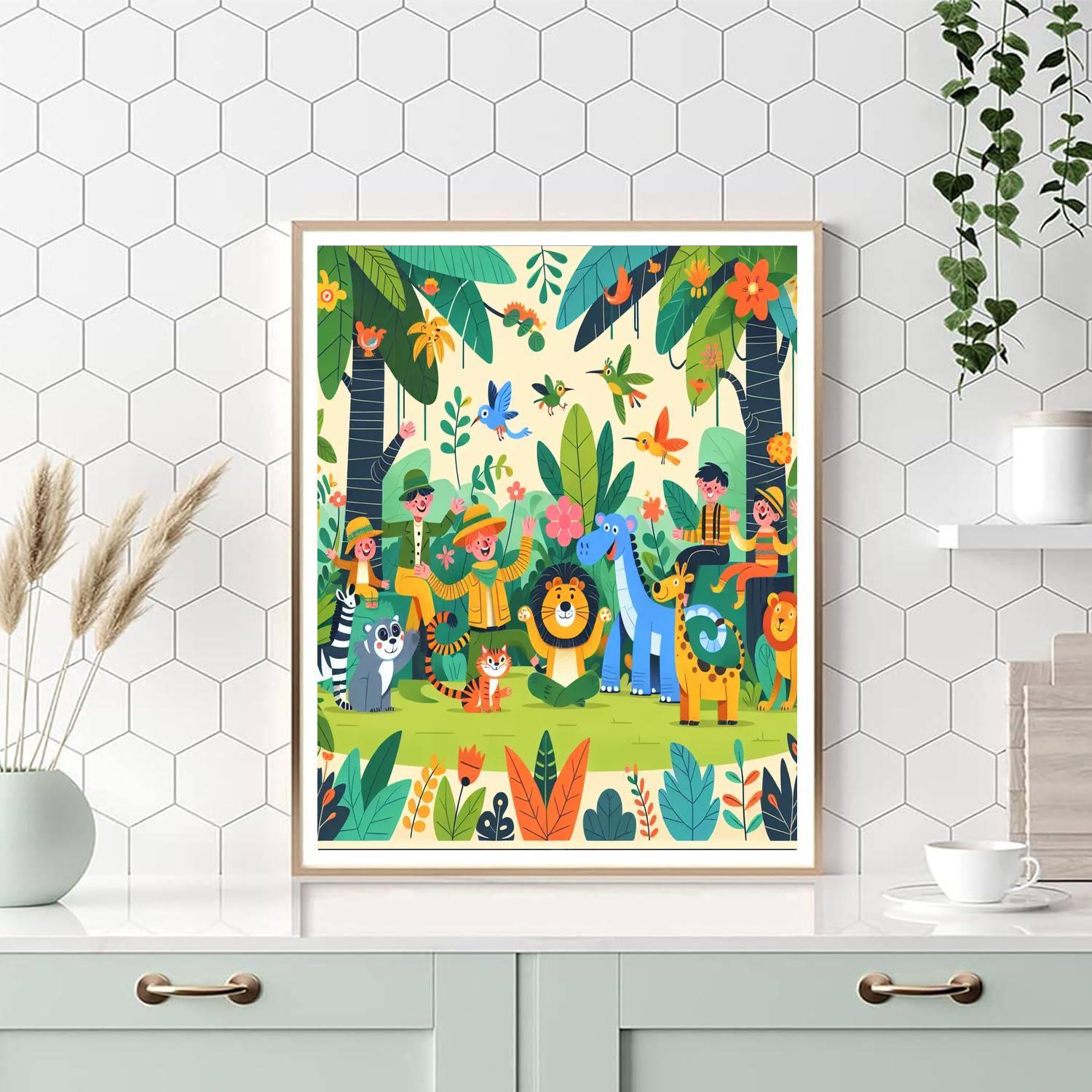 Storybook Jungle Journey Painting By Numbers Kit