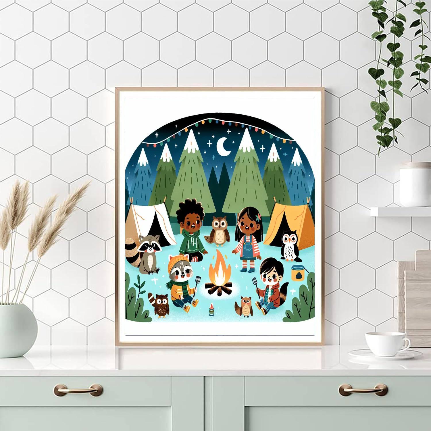 Forest Critter Campout Paint By Color