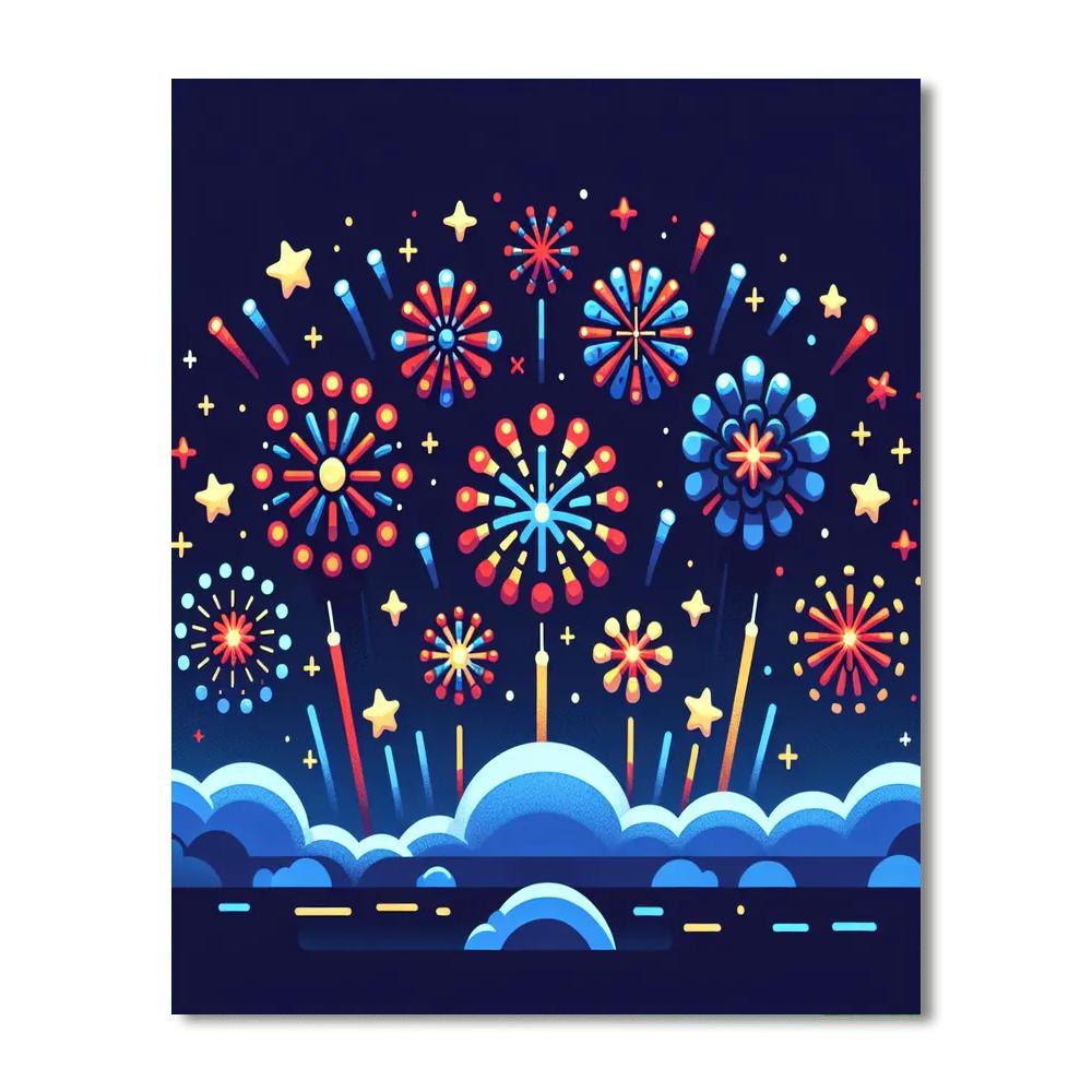 Brilliant Firework Paint By Numbers