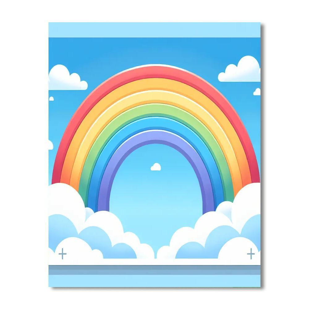 Glittery Rainbow Paint By Number