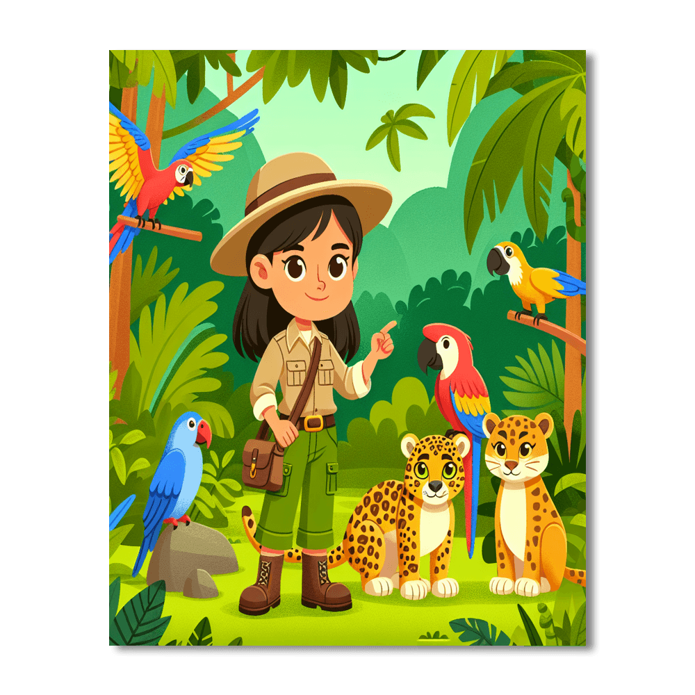 Jungle Animal Expedition Paint By Number