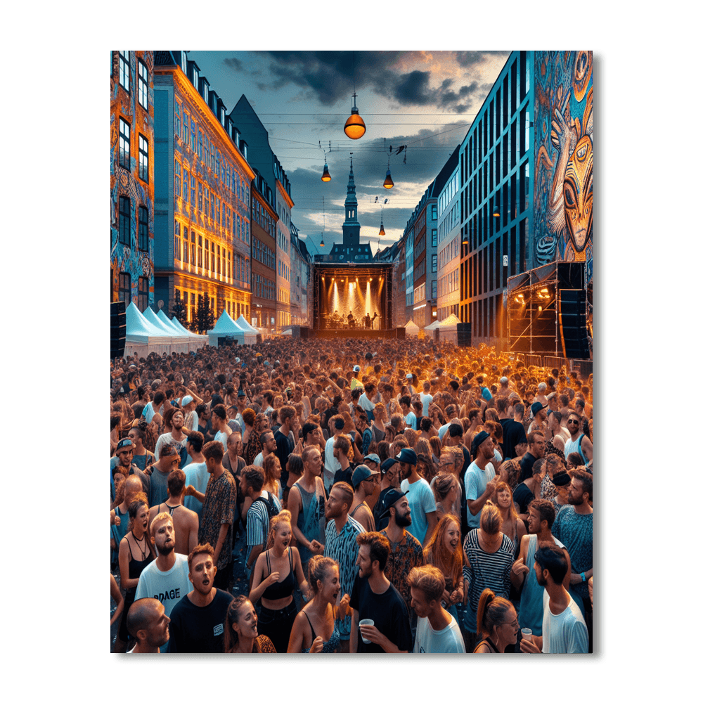 Copenhagen Distortion - Denmark Painting By Numbers Kit
