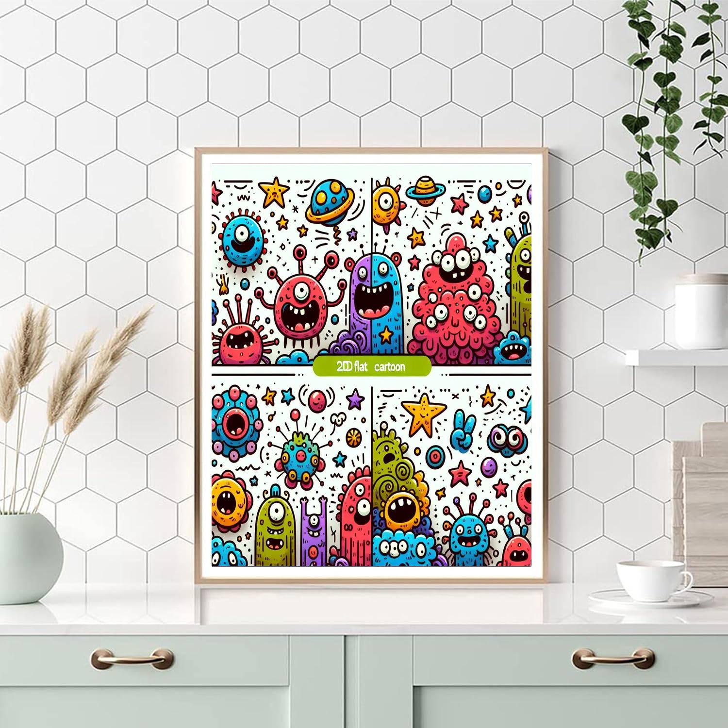 Doodle Monsters Challenge Painting By Numbers Kit