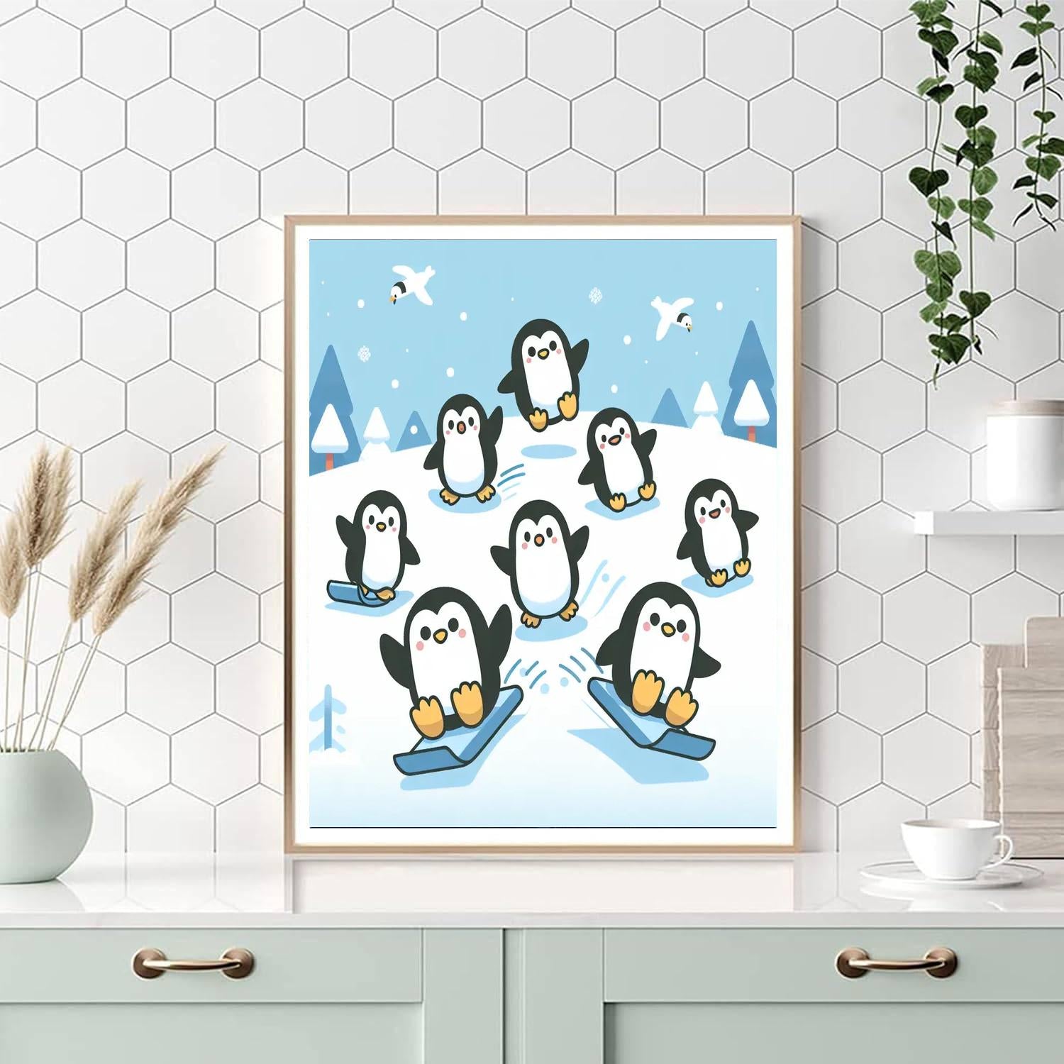 Polar Penguin Party Paint By Color