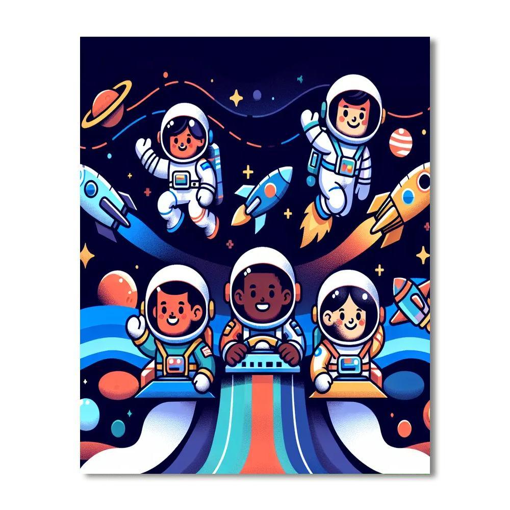 Galaxy Guardians On A Space Mission Paint By Numbers Art