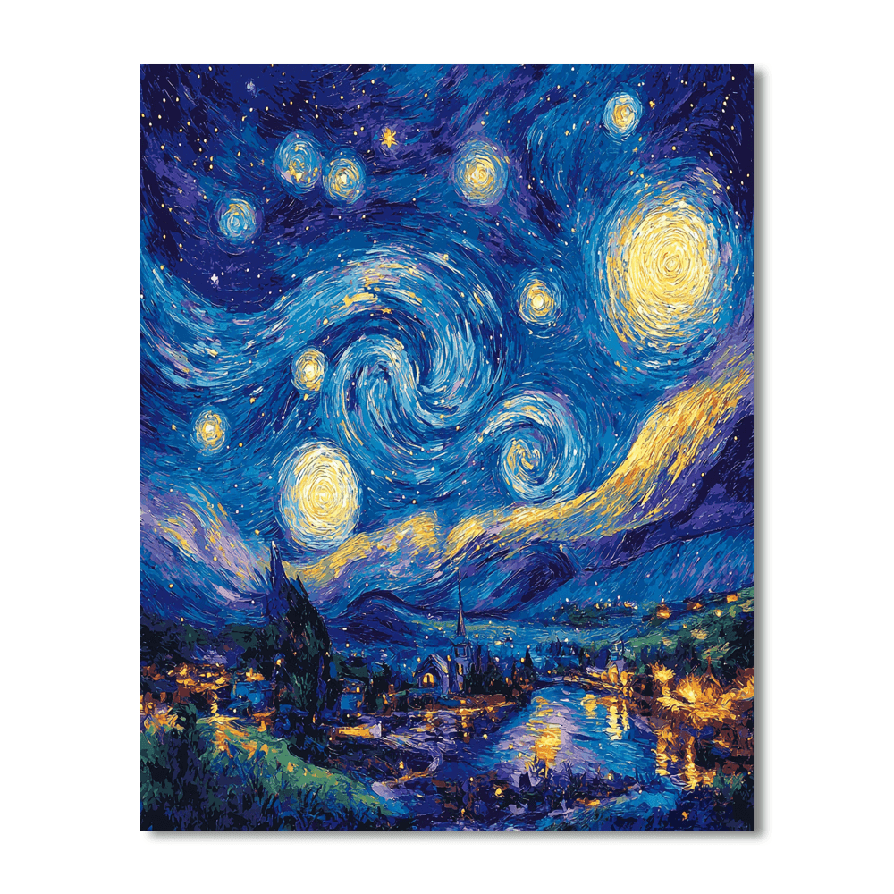 Vincent Van Gogh Inspired Celestial Explorations  Painting By Numbers Kit