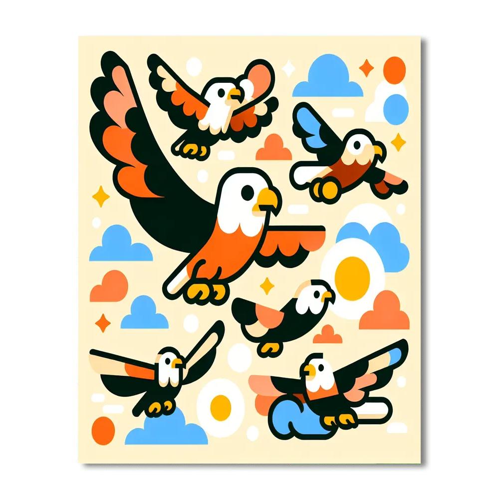 Eagle's Sky-high Adventure Paint By Numbers