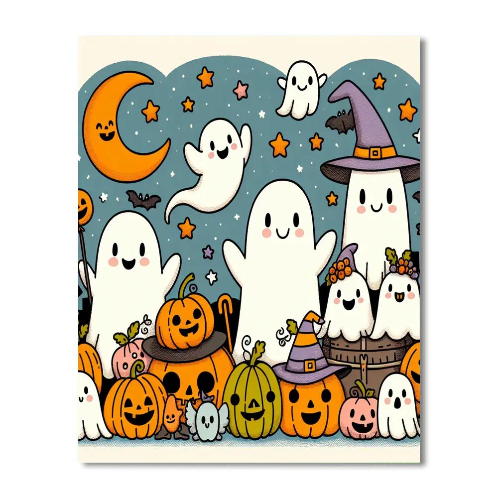 Super Spooky Halloween Fun Painting Number Kit