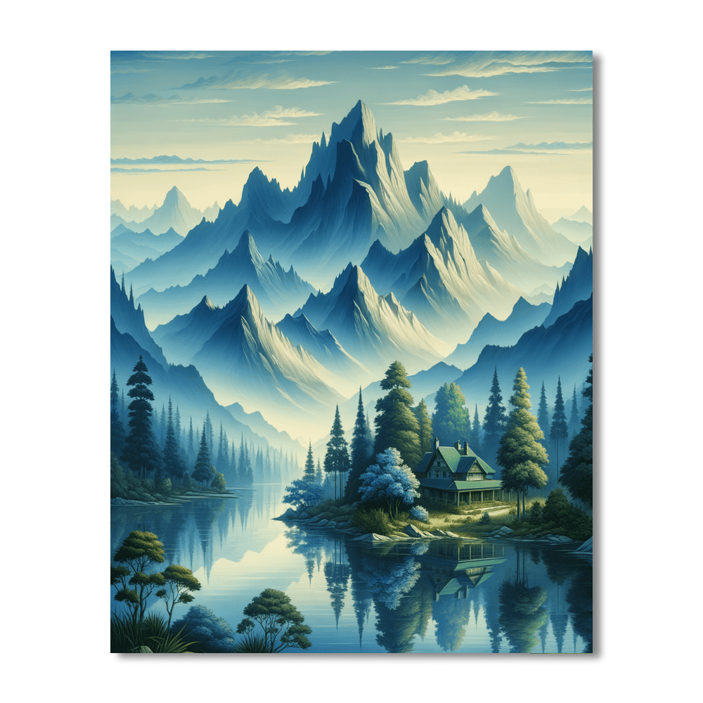 Dreamy Mountain Escape DIY Paint By Numbers