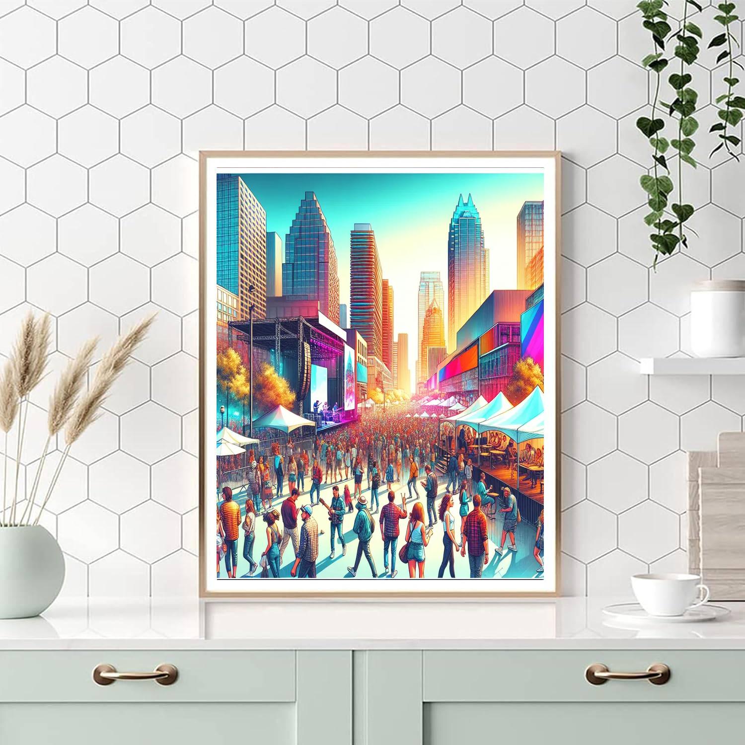 South By Southwest (sxsw) - Austin, Usa Numbered Painting Kits