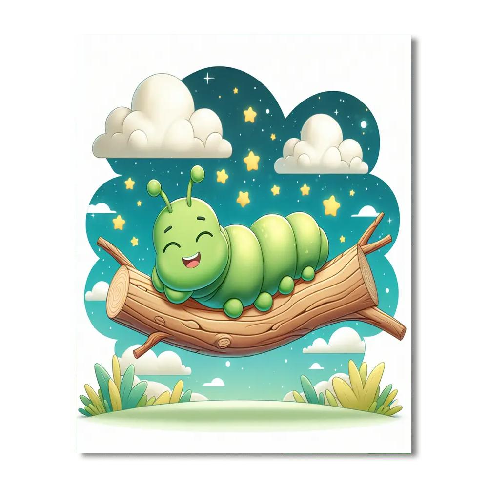 Cosmic Caterpillar DIY Paint By Numbers