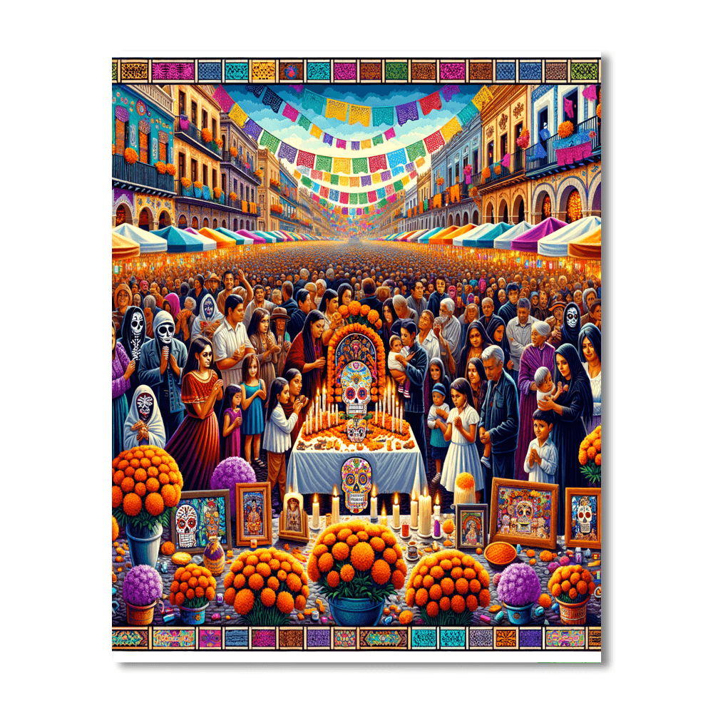 Day Of The Dead Festival Painting By Numbers Kit