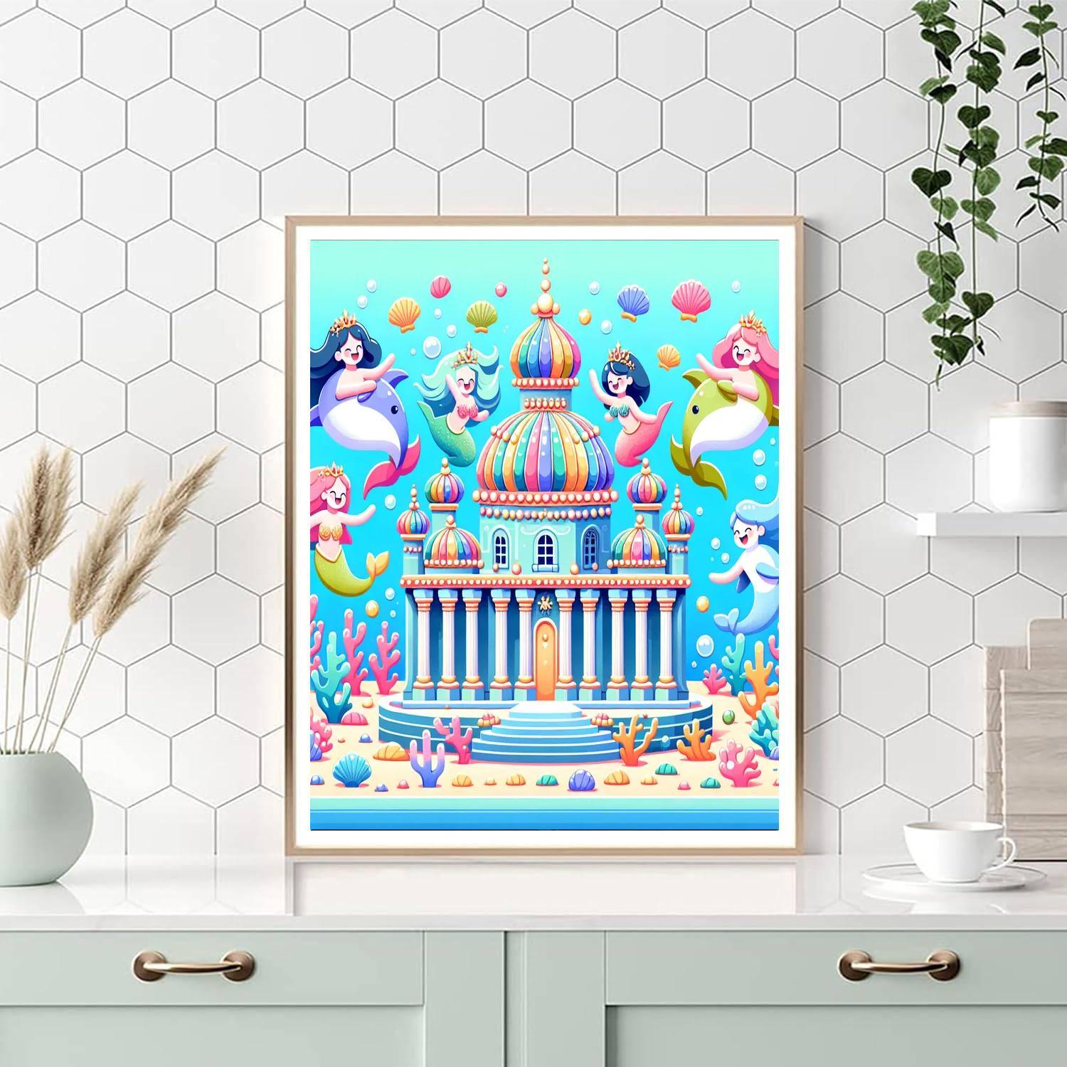 Mystical Undersea Palace Painting Number Kit