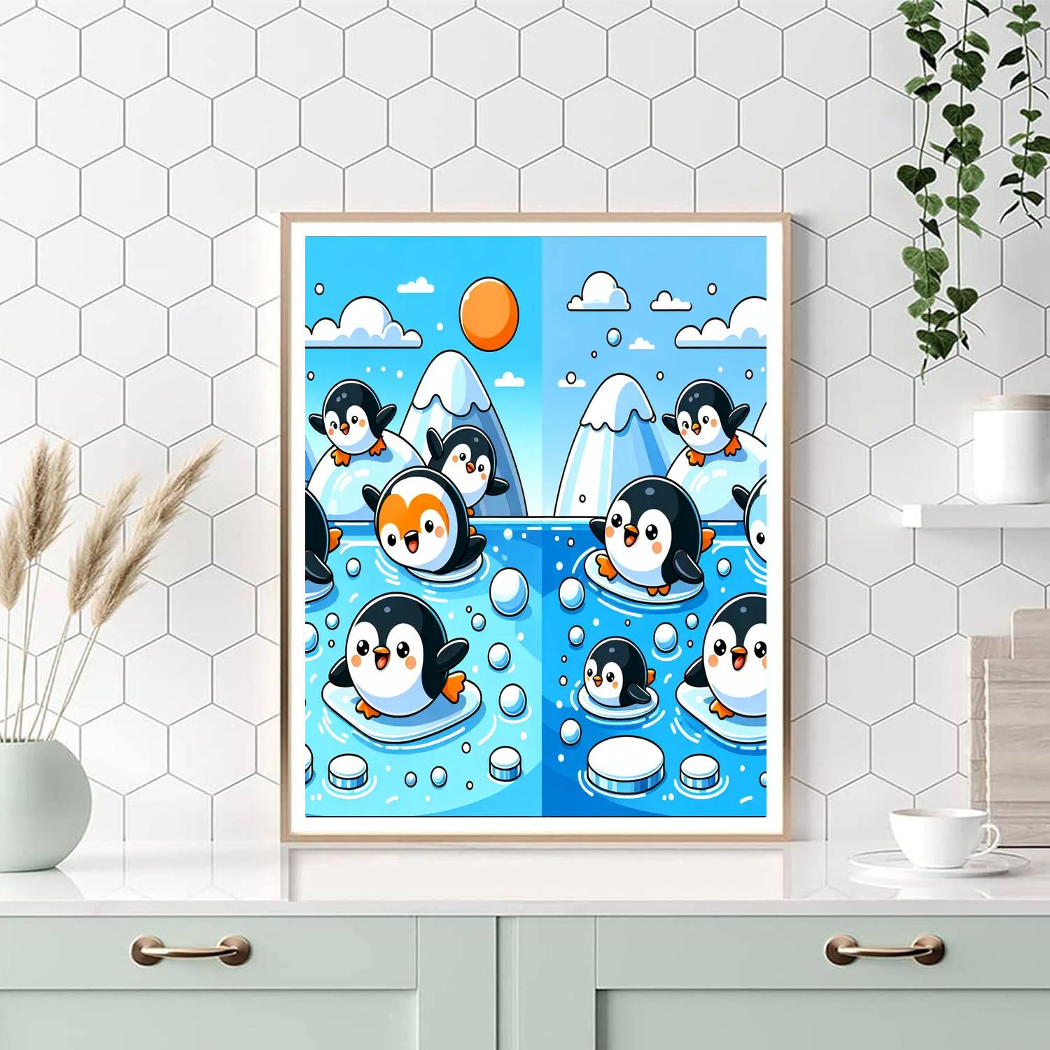 Adventure With Penguins Paint By Numbers Art