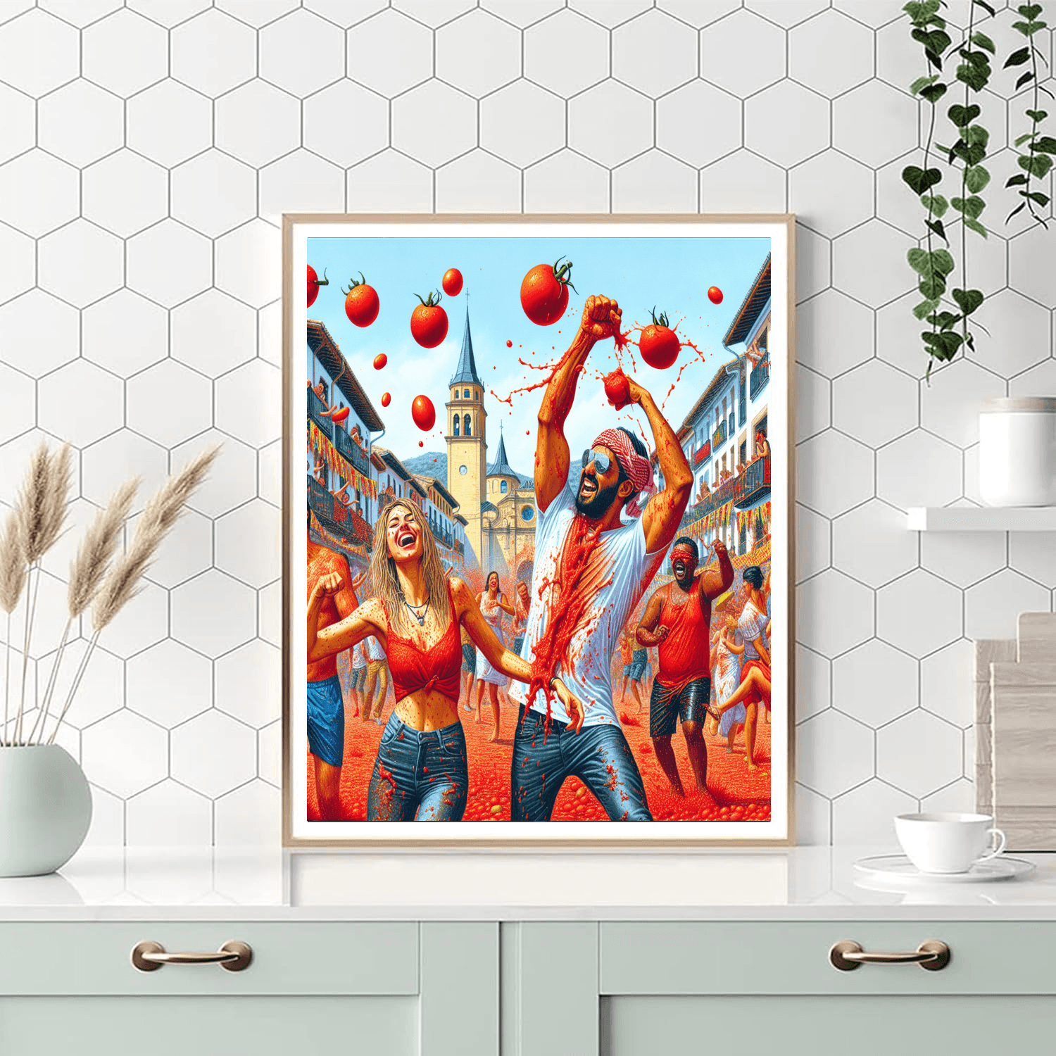 Tomatina Festival - Spain DIY Paint By Numbers