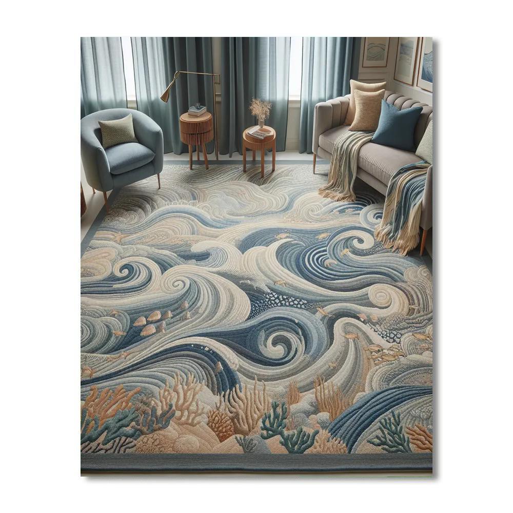 Seaside Serenade Rug Paint By Number