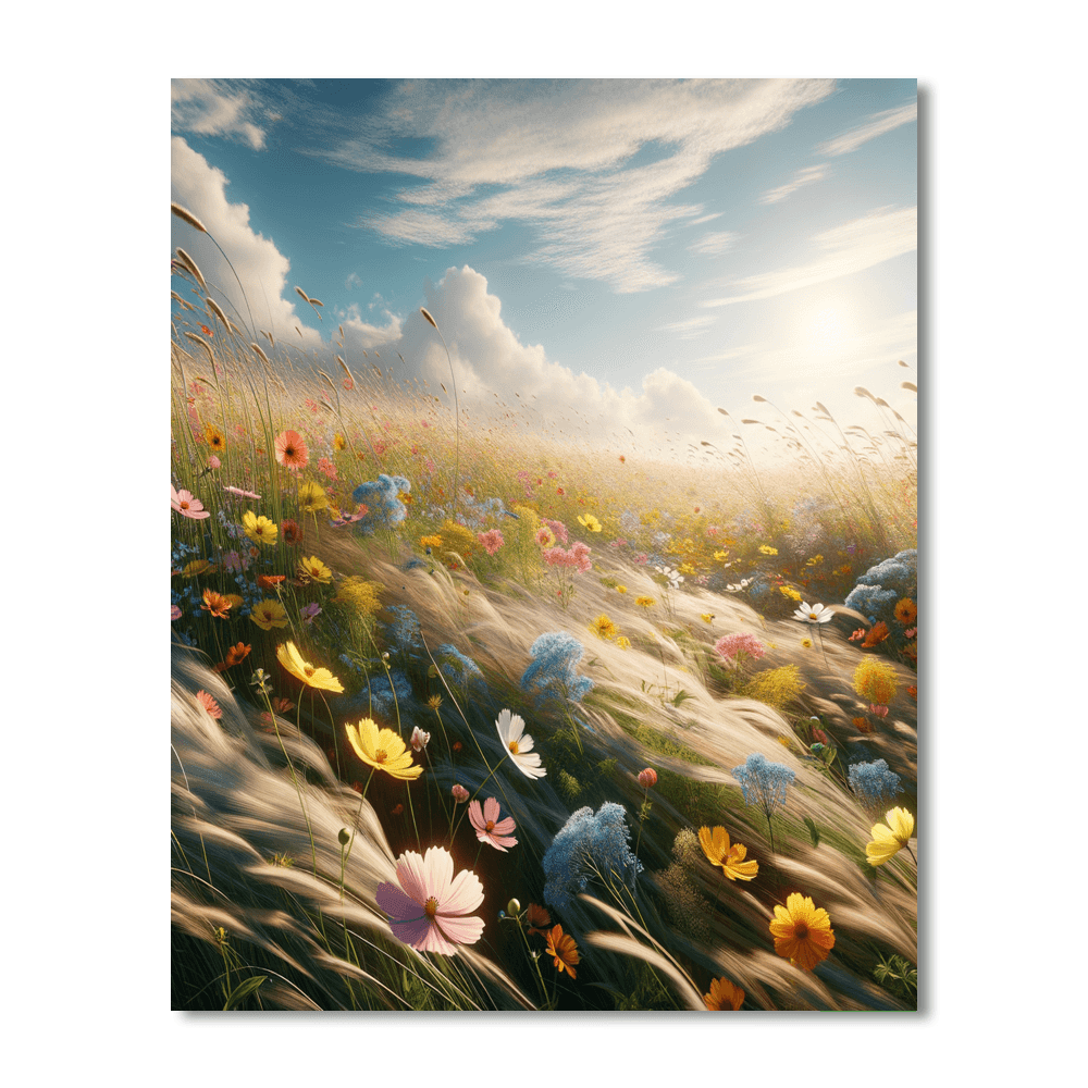 Serenity In The Wildflowers Painting Number Kit