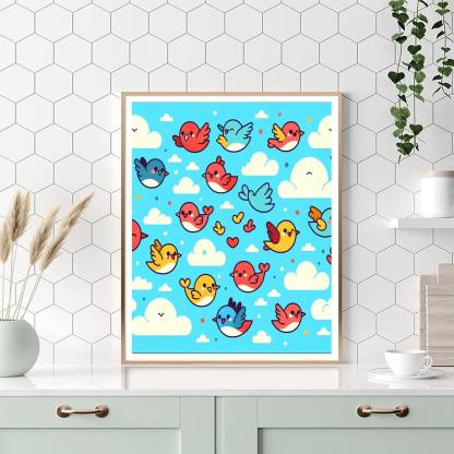 Flying Friends Numbered Painting Kits